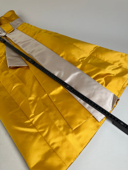 Vintage Celine Satin Silk Dress Yellow S