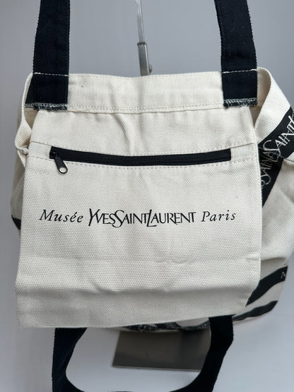 Vintage Yves Saint Laurent Shopper black white