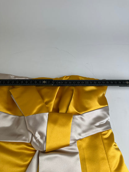Vintage Celine Satin Silk Dress Yellow S
