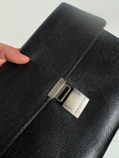 Vintage Louis Vuitton Taiga Leather Clutch Green