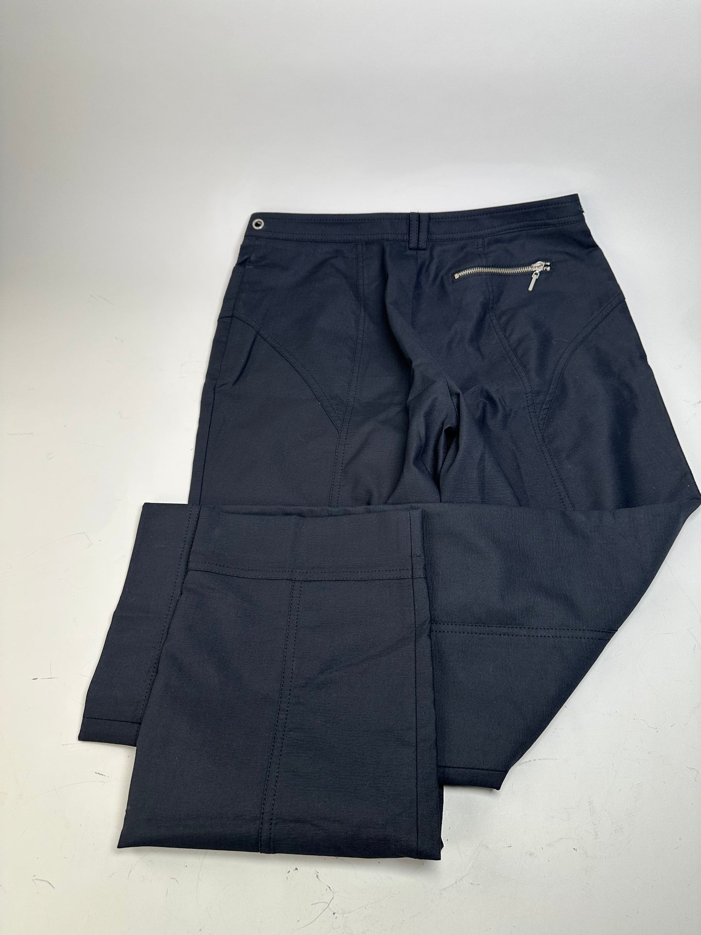 Vintage Dior Men's Logo Polyester Pants Navy Gold M