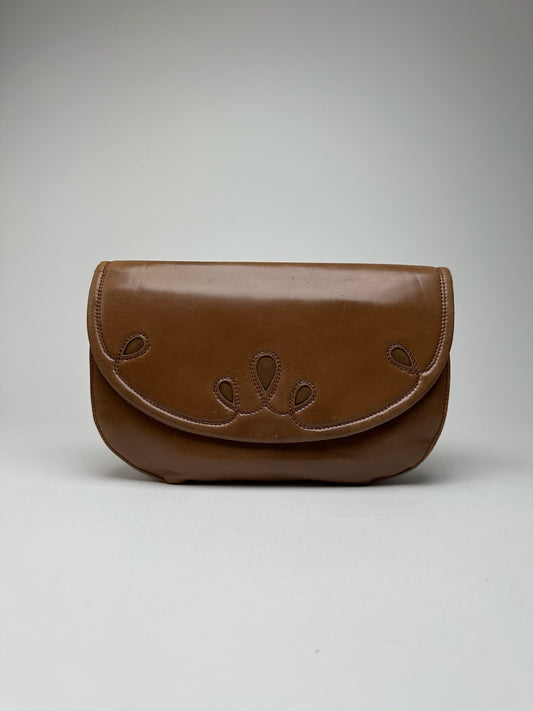 Vintage Givenchy Leather Clutch Brown