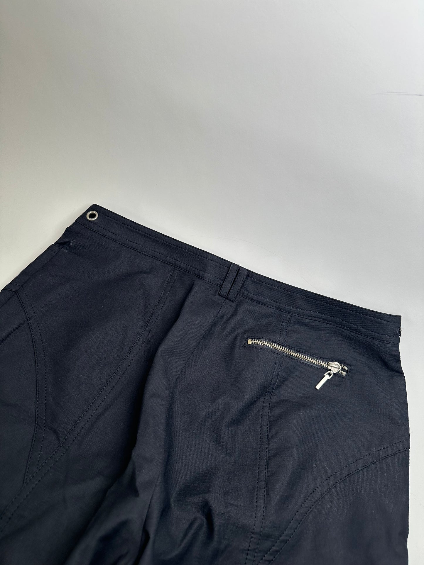 Vintage Dior Men's Logo Polyester Pants Navy Gold M