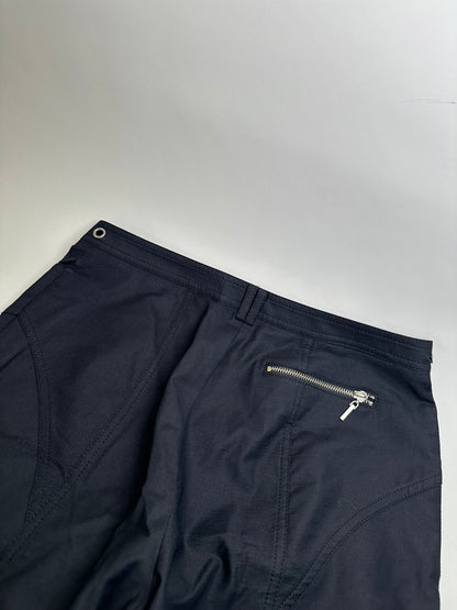 Vintage Dior Men's Logo Polyester Pants Navy Gold M