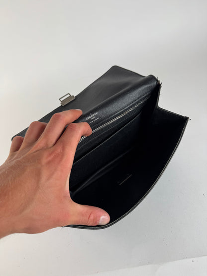 Vintage Louis Vuitton Taiga Leather Clutch Green