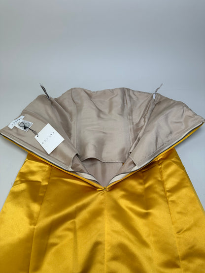 Vintage Celine Satin Silk Dress Yellow S