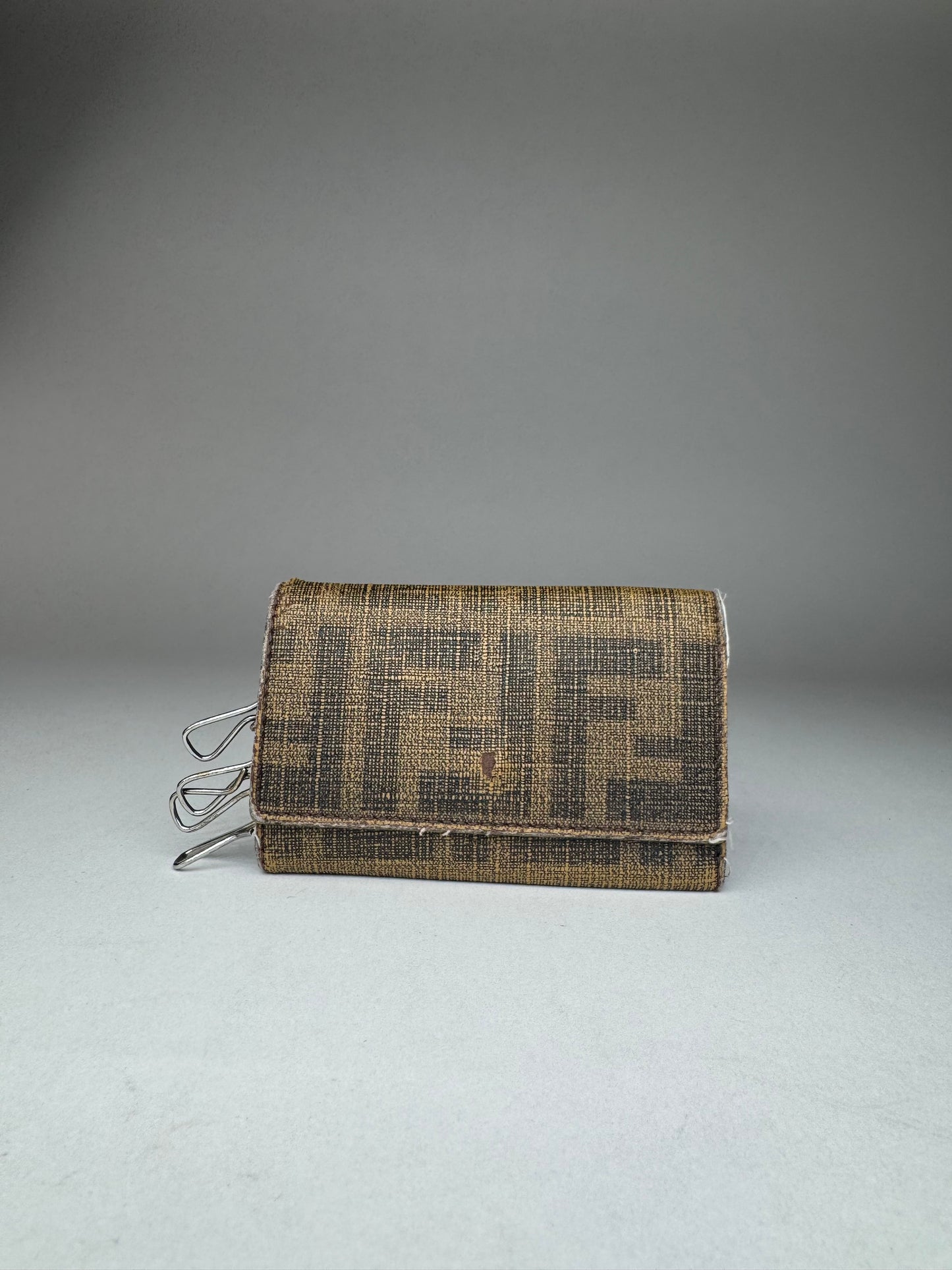 Vintage Fendi Monogram Key Holder Brown