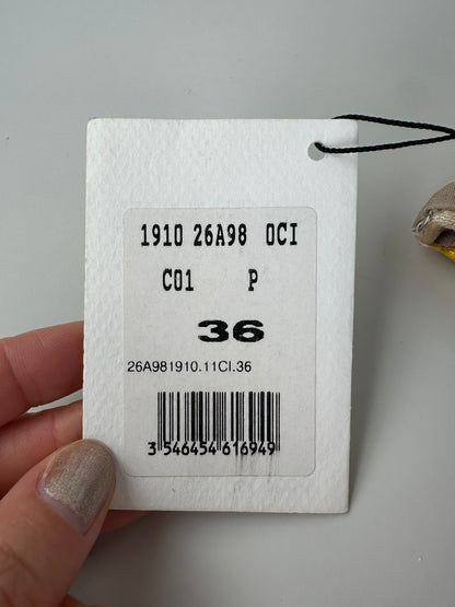 Vintage Celine Satin Silk Dress Yellow S
