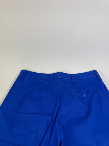 Vintage Miu Miu Cotton Blend Trousers Bright Blue L