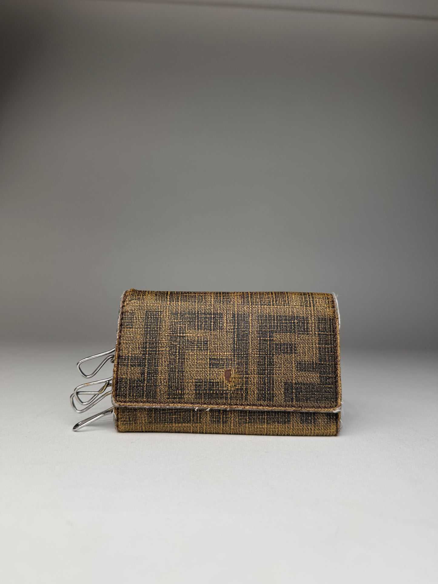 Vintage Fendi Monogram Key Holder Brown