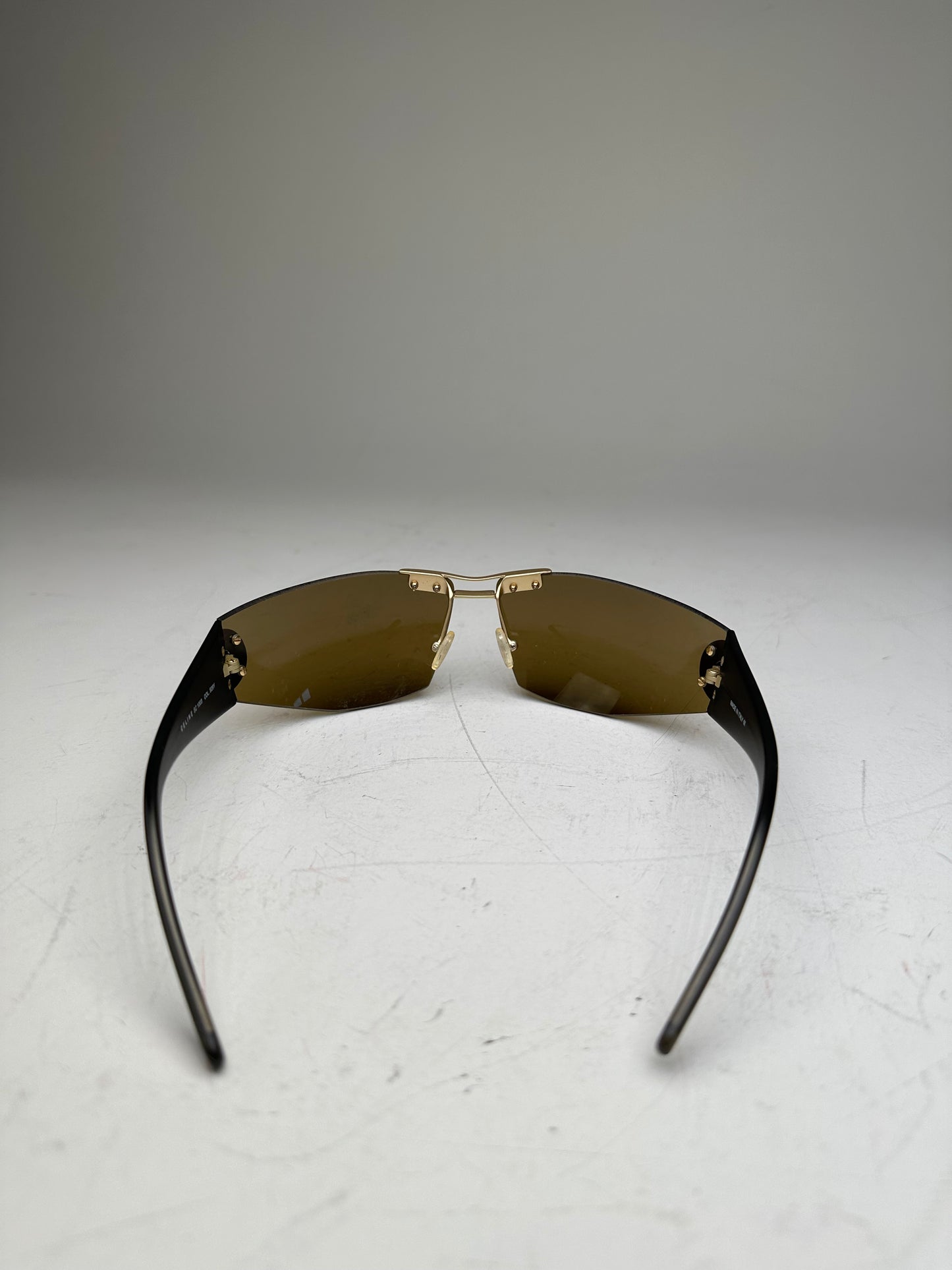 Vintage Celine Logo Sunglasses Brown Gold-Tone Accents