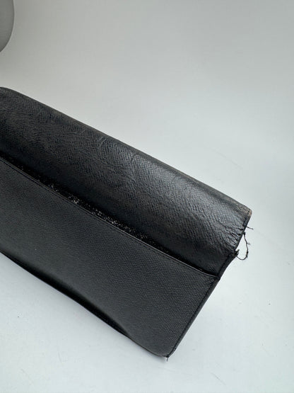 Vintage Louis Vuitton Taiga Leather Clutch Green