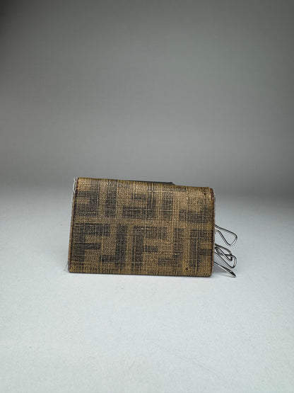 Vintage Fendi Monogram Key Holder Brown