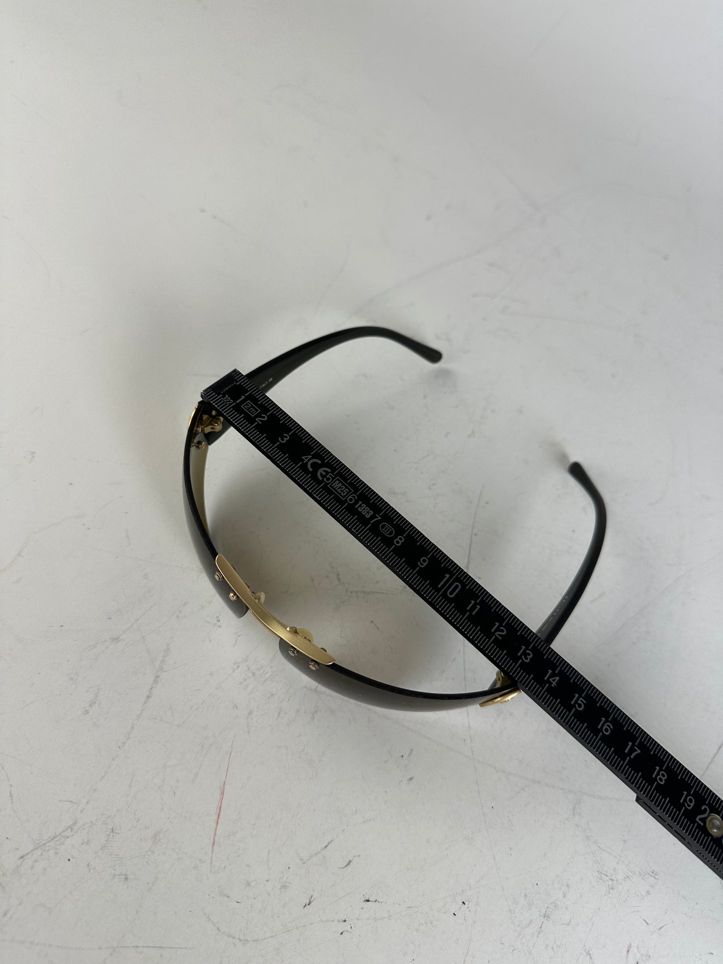 Vintage Celine Logo Sunglasses Brown Gold-Tone Accents