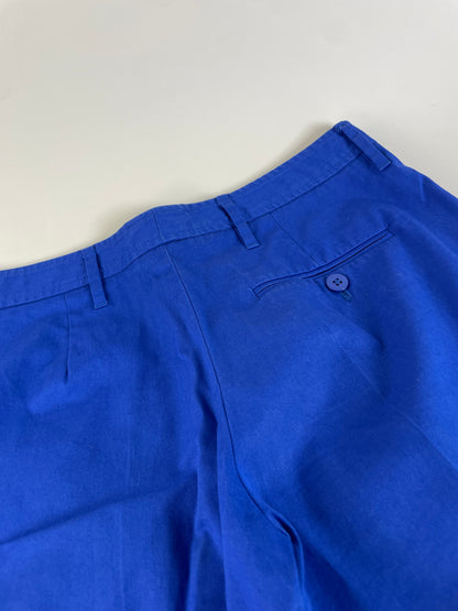 Vintage Miu Miu Cotton Blend Trousers Bright Blue L