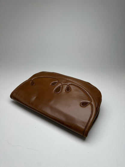 Vintage Givenchy Leather Clutch Brown