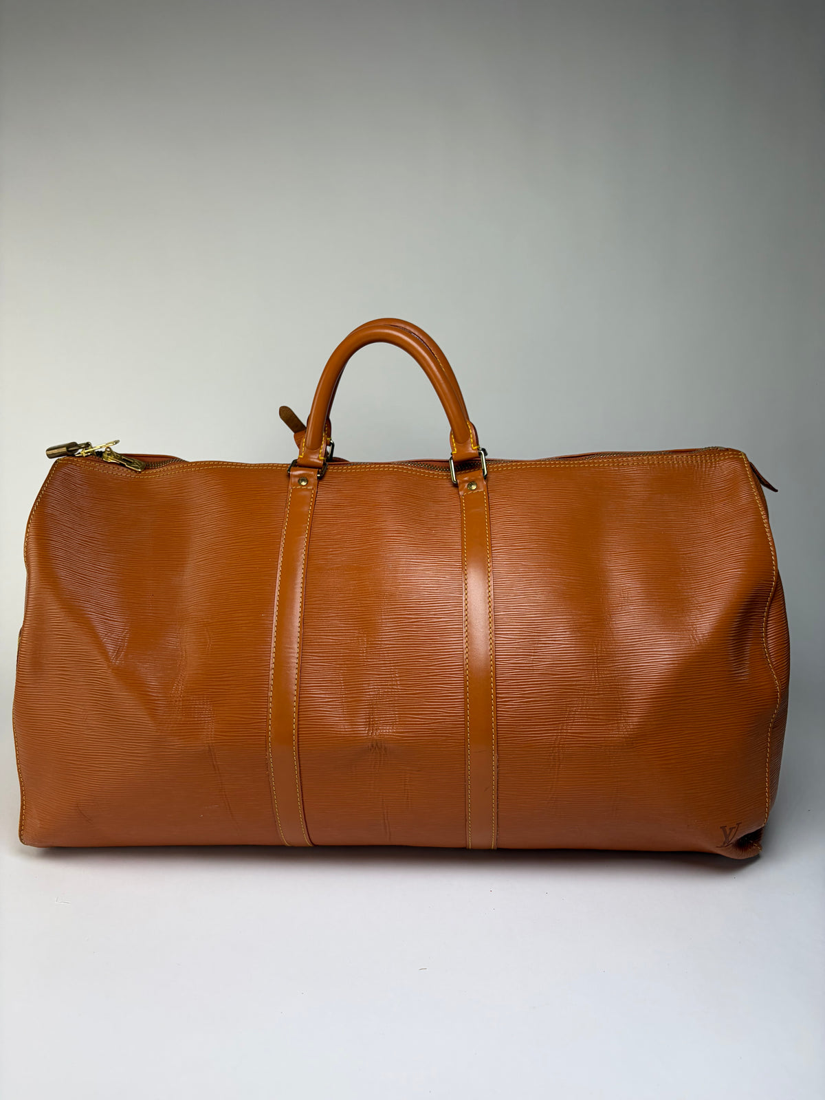 Vintage Louis Vuitton Epi Leather Travel Duffle Bag 1990 Burnt Orange