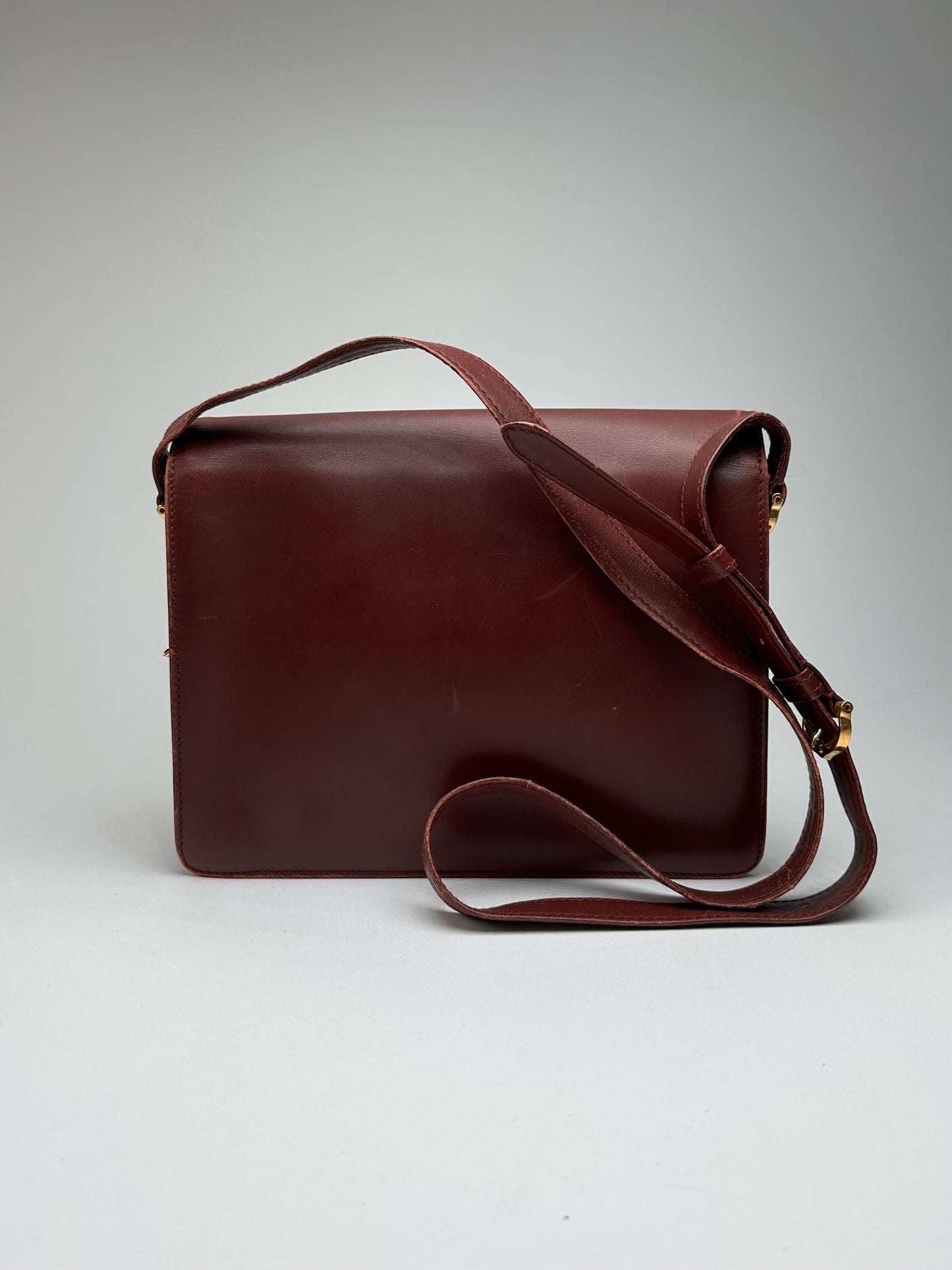 Vintage Cartier Leather bag burgundy