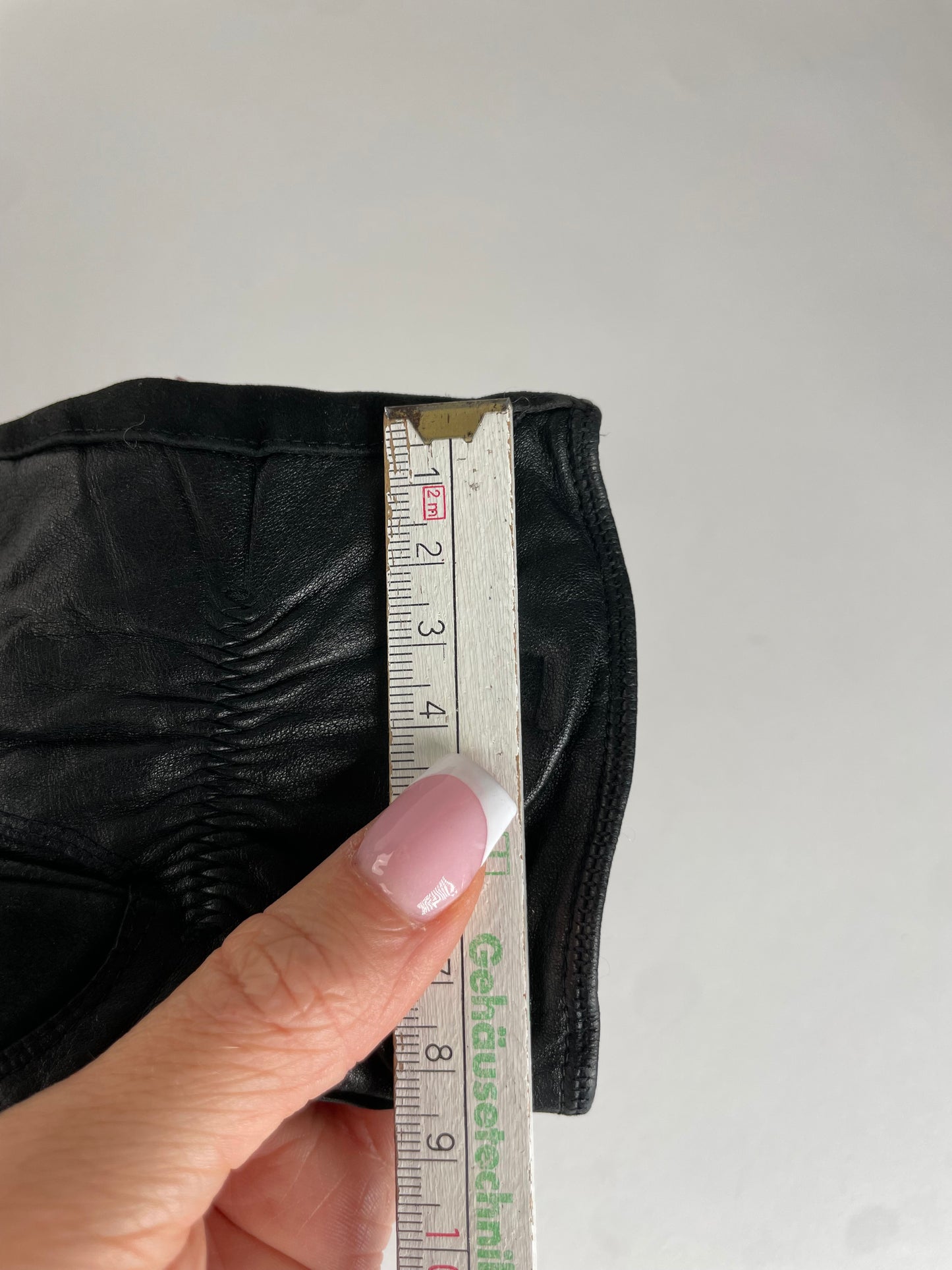 Vintage Fendi Leather Gloves Black S/M