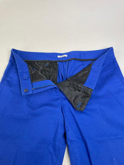 Vintage Miu Miu Cotton Blend Trousers Bright Blue L