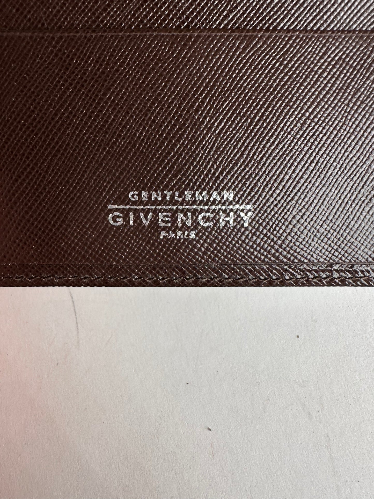Vintage Givenchy Leather Card Holder Brown