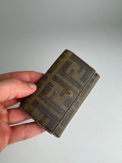 Vintage Fendi Monogram Key Holder Brown