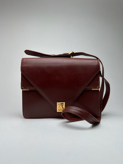 Vintage Cartier Leather bag burgundy