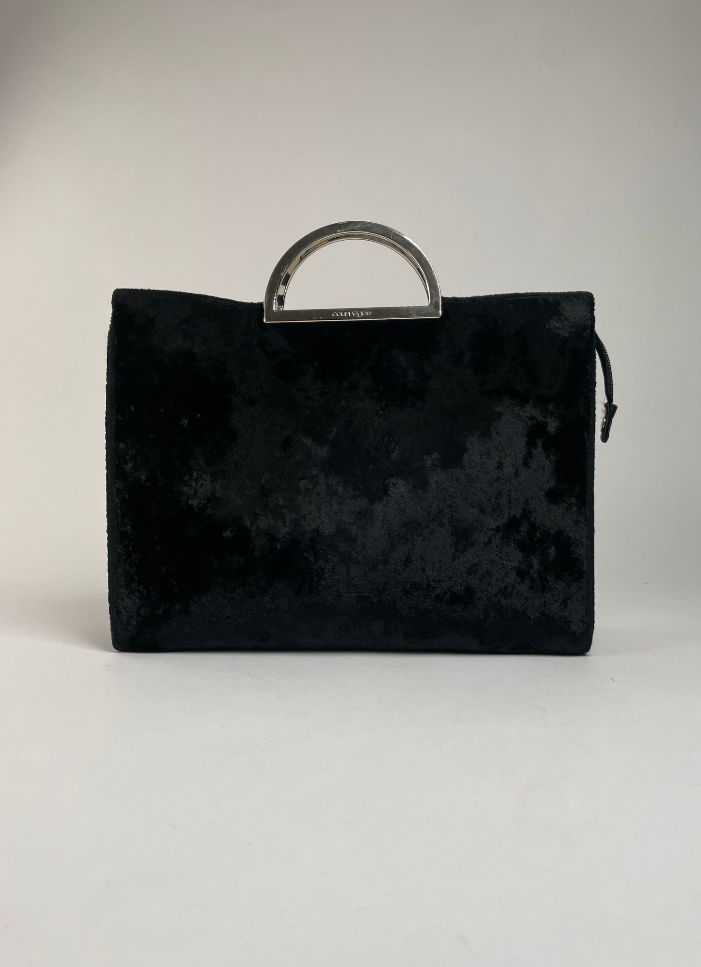 Vintage Courreges Faux fur Handbag Black
