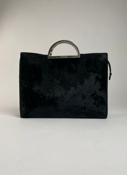Vintage Courreges Faux fur Handbag Black