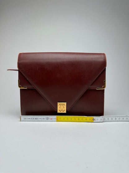 Vintage Cartier Leather bag burgundy