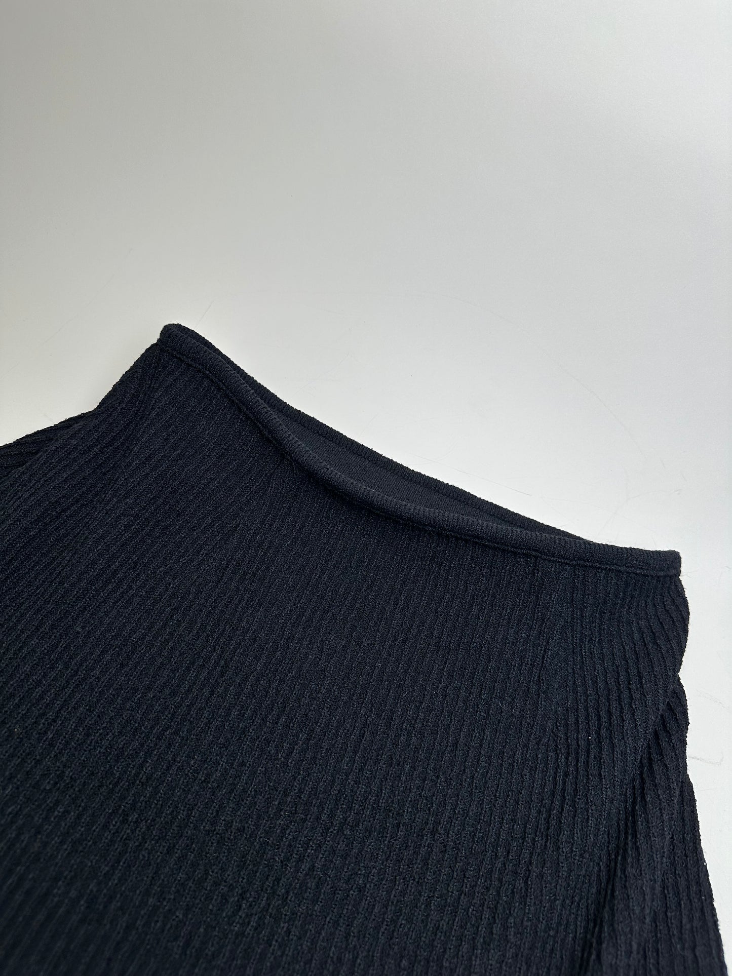 Vintage Dior Checked Cotton Blend Skirt Black White