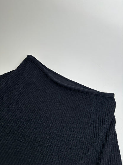 Vintage Dior Checked Cotton Blend Skirt Black White