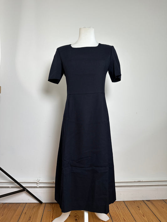 Vintage Courreges Wool Dress Navy M