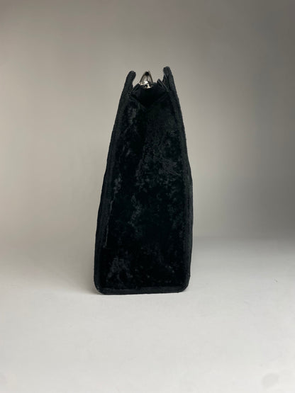 Vintage Courreges Faux fur Handbag Black