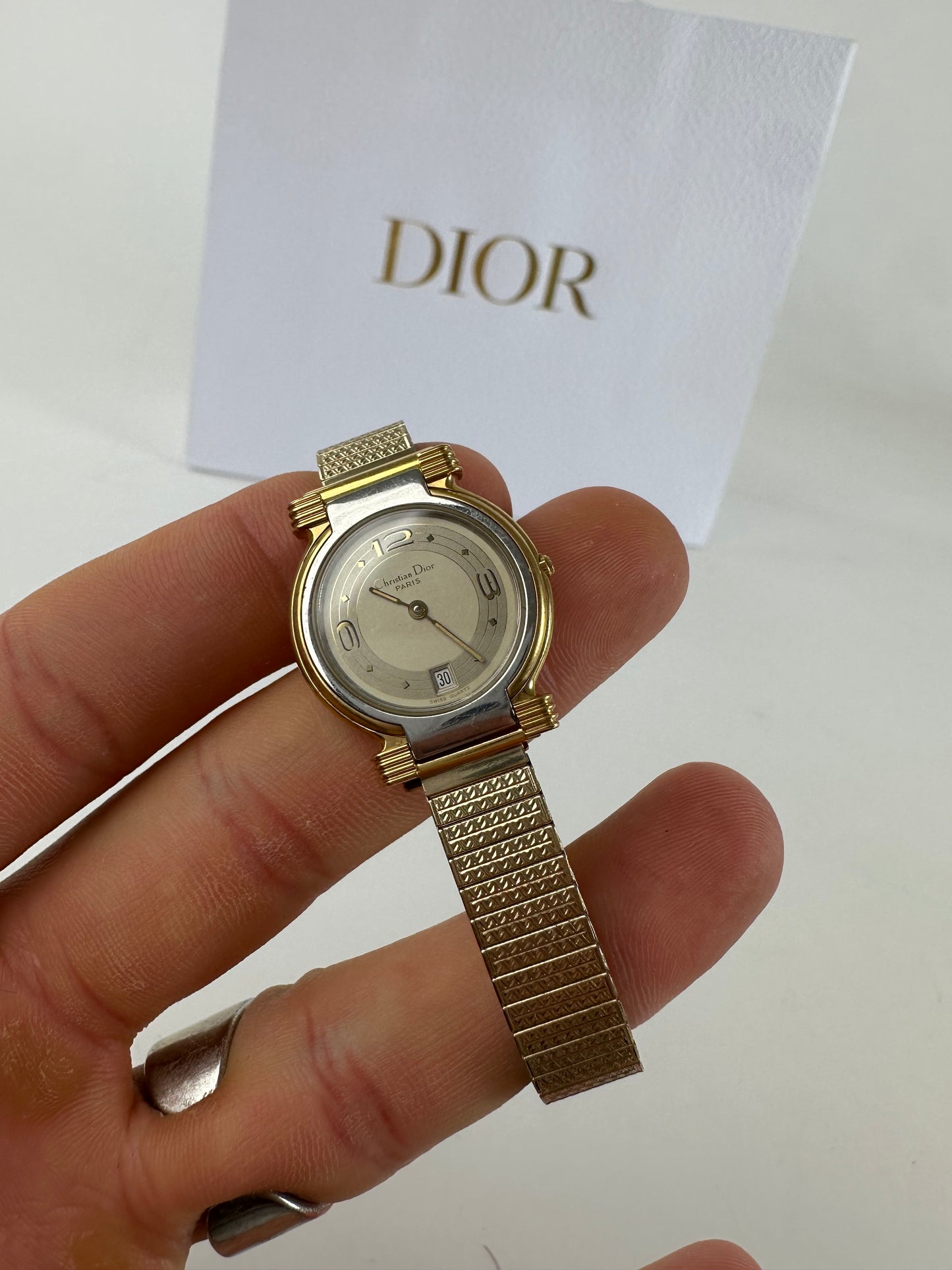 Vintage Dior Paris Ladies Quartz Watch Two-Tone