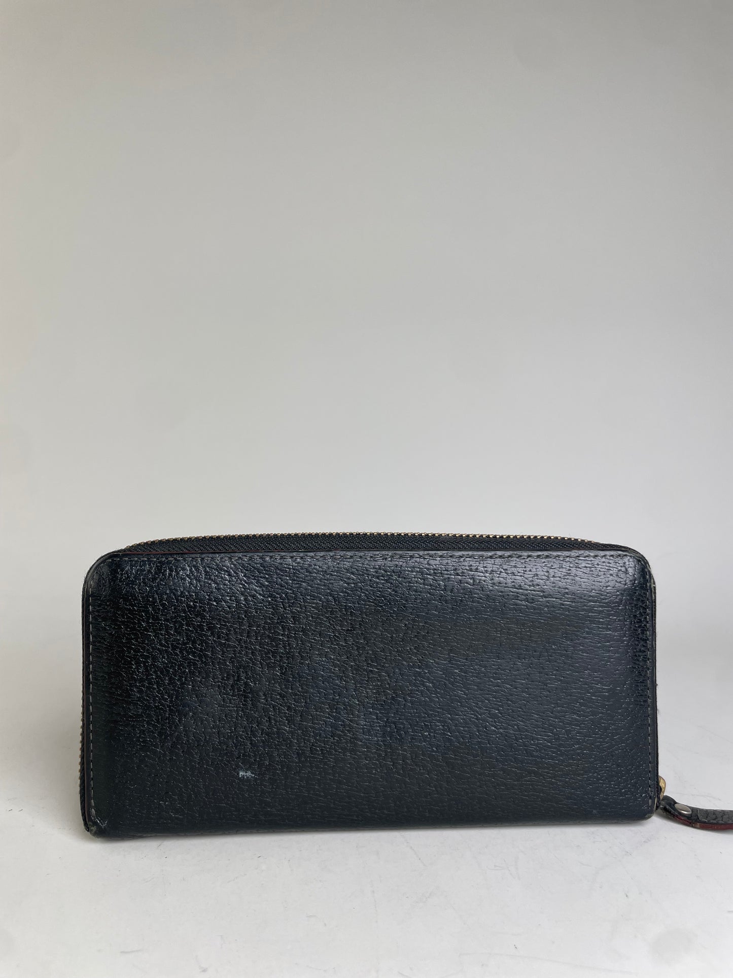 Vintage Vivienne Westwood Leather Wallet Black Gold Clasp