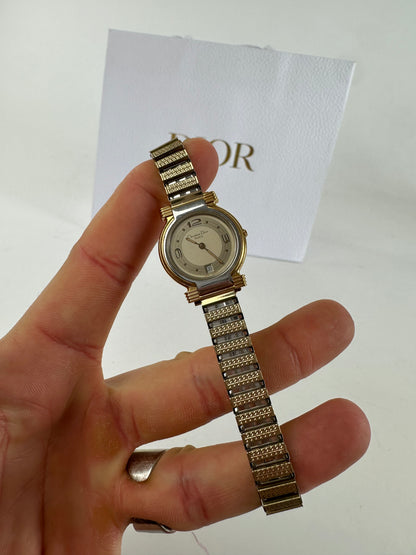 Vintage Dior Paris Ladies Quartz Watch Two-Tone