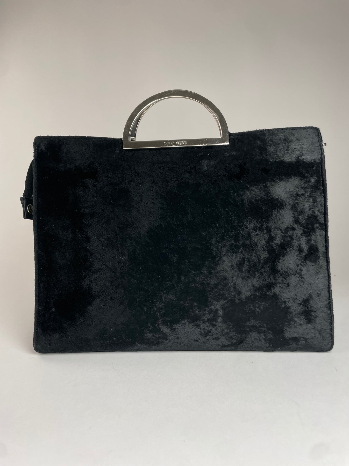 Vintage Courreges Faux fur Handbag Black