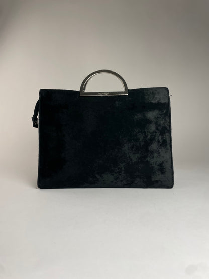 Vintage Courreges Faux fur Handbag Black