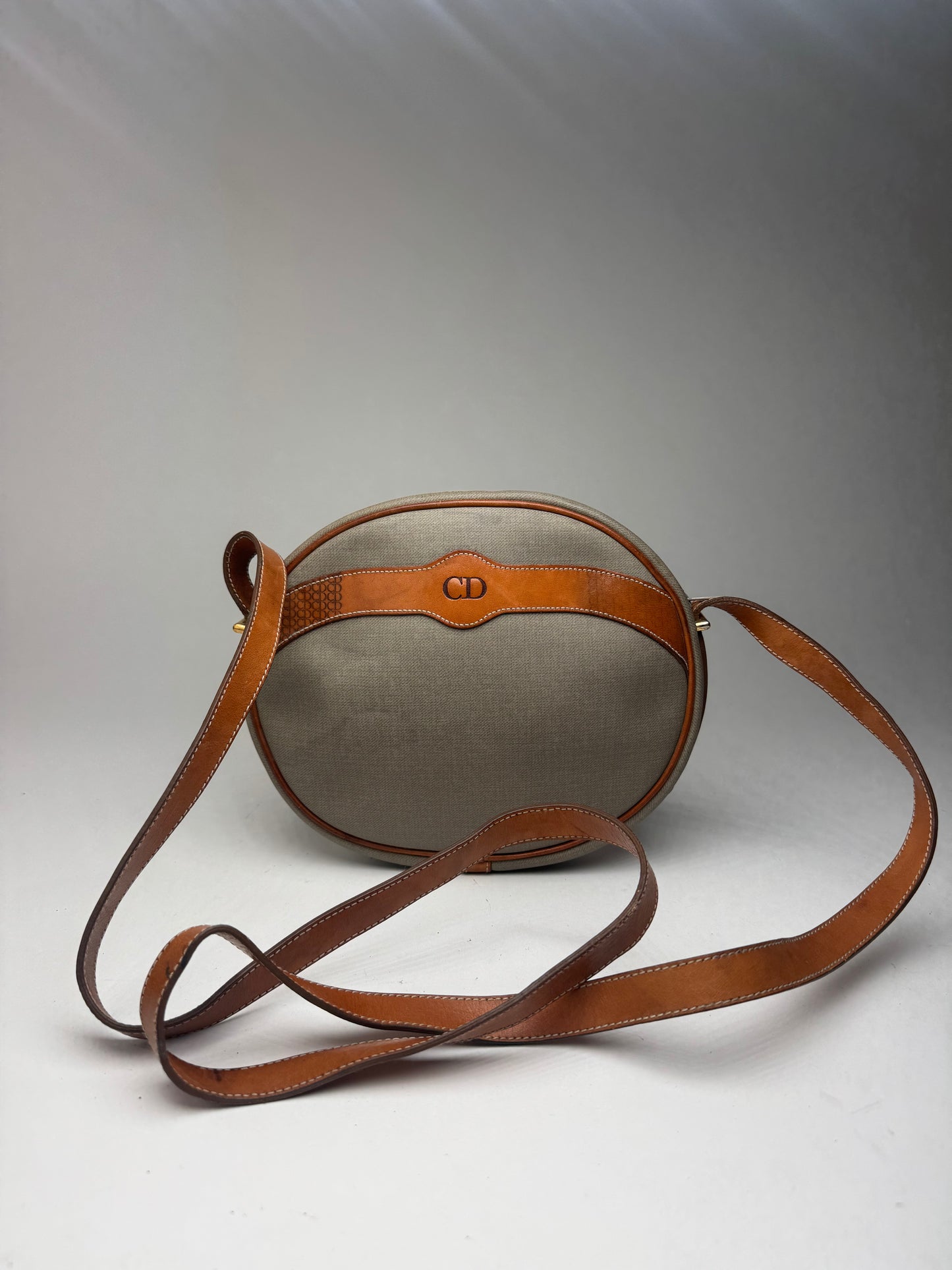 Sac bandoulière Dior vintage gris marron