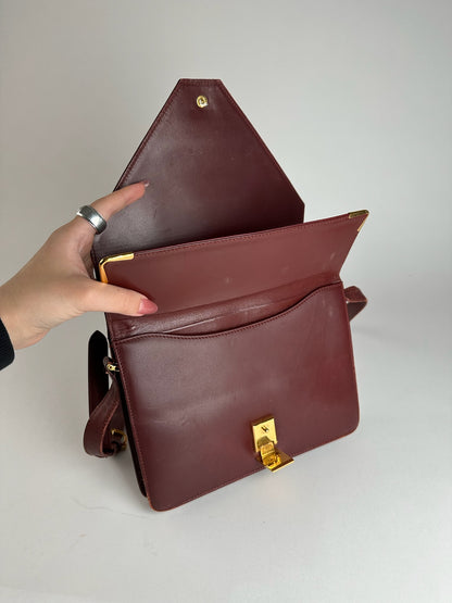 Vintage Cartier Leather bag burgundy