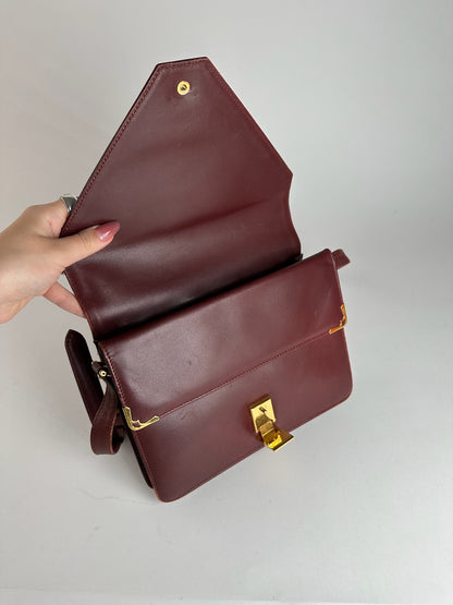 Vintage Cartier Leather bag burgundy