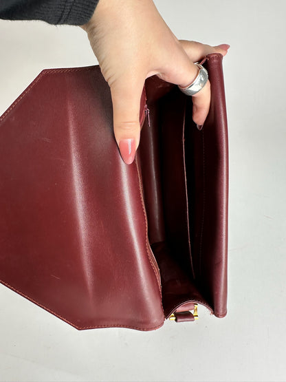 Vintage Cartier Leather bag burgundy