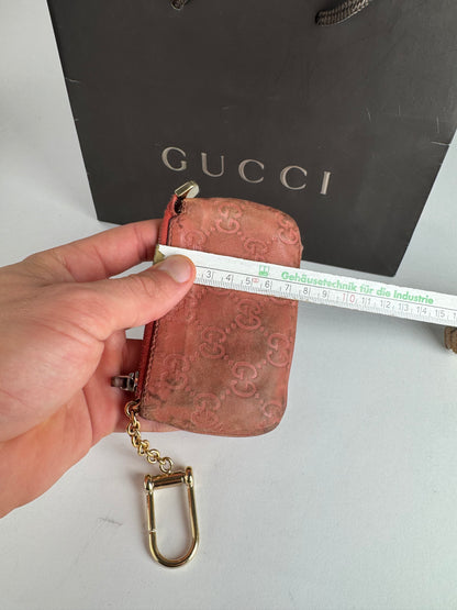 Vintage Gucci Monogram Key Holder Red