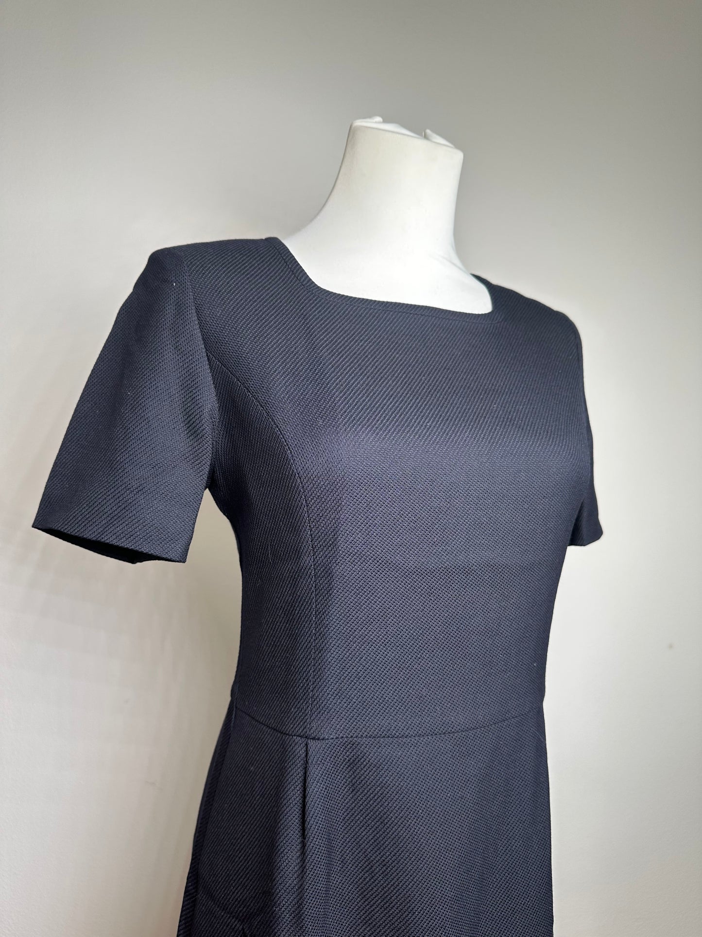 Vintage Courreges Wool Dress Navy M