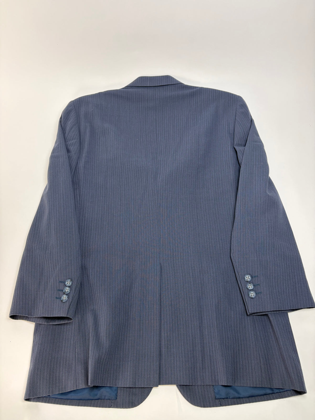 Vintage Givenchy Men's Light Blue Suit Set Dark Blue Lining M