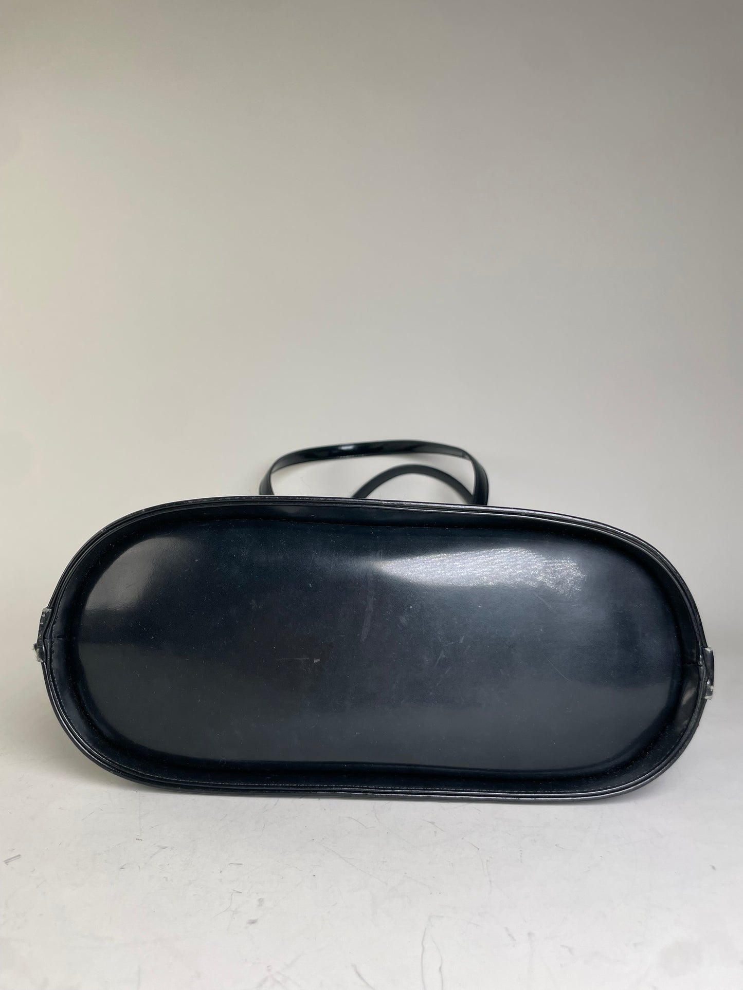 Vintage Courreges Mesh and Leather Tote Black Silver
