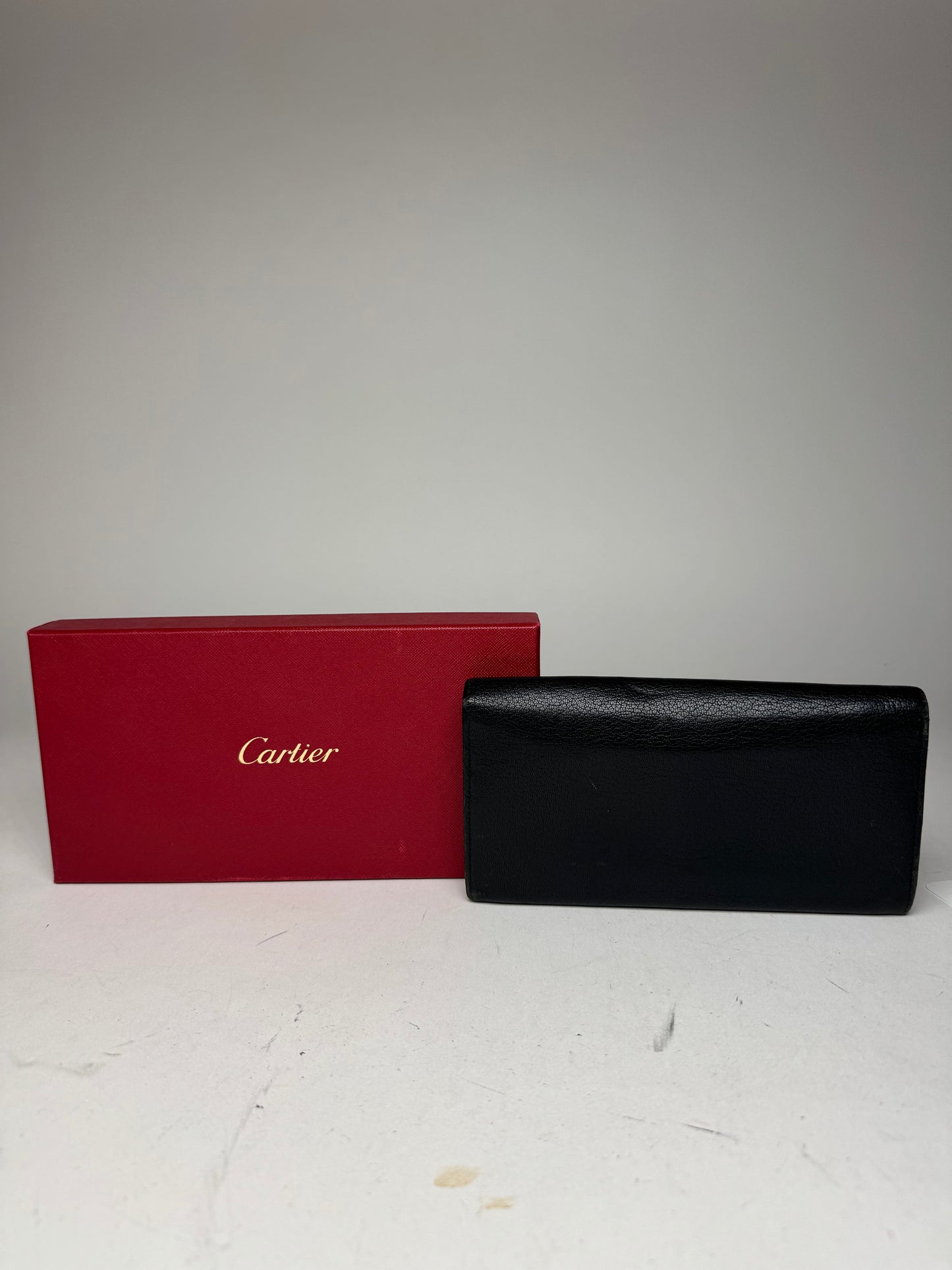 Vintage Cartier Leather Wallet Black
