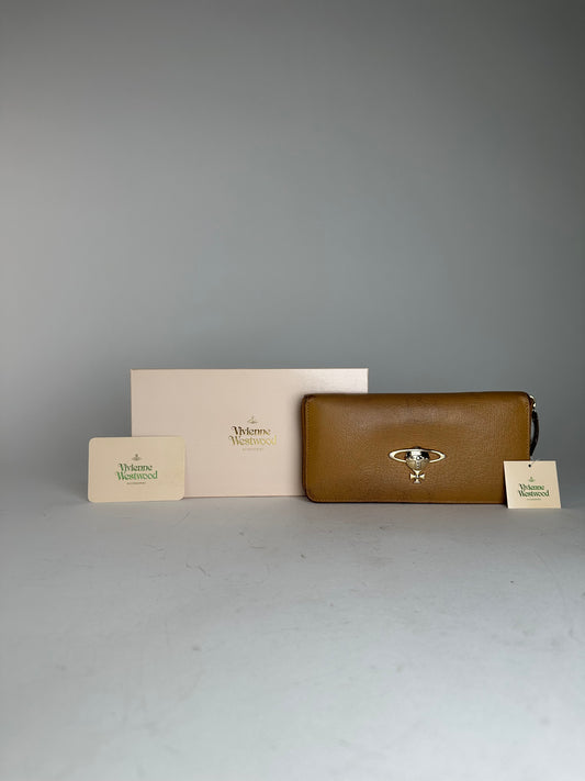 Vintage Vivienne Westwood Leather Wallet Camel