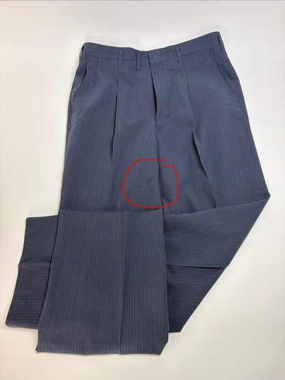 Vintage Givenchy Men's Light Blue Suit Set Dark Blue Lining M